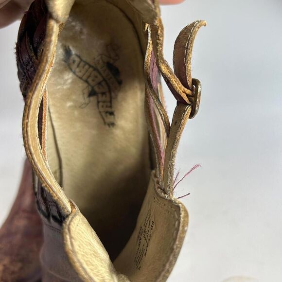 Freebird by Steven Slate Women's Ankle Booties US 8 Brown Distressed Strappy - Picture 9 of 10
